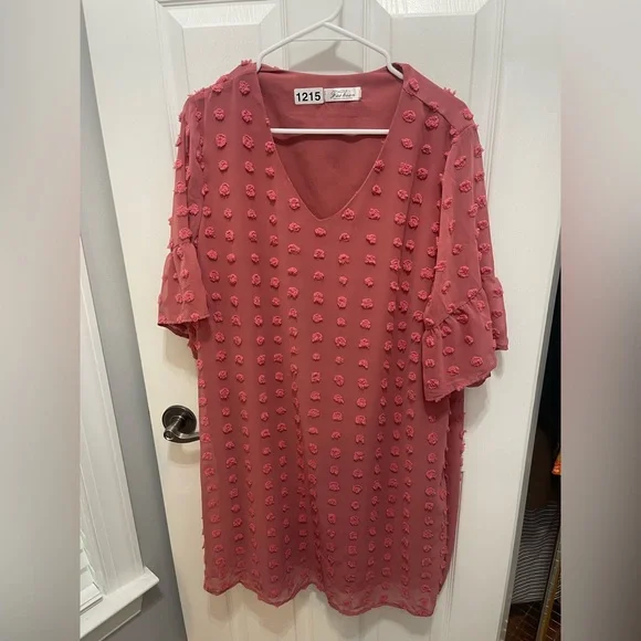 Fashian Collection Rose V-Neck Dress - Picture 2 of 10